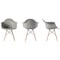 Fabulaxe Plastic DAW Shell Dining Arm Chair with Wooden Dowel Eiffel Legs, Gray, PK 4 QI003748.GY.4 - alternate 6